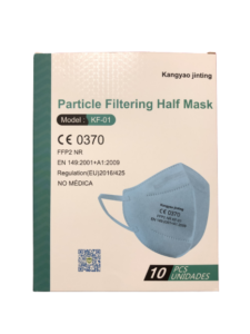 Máscaras Proteção FFP2 Azul Claro 10uni