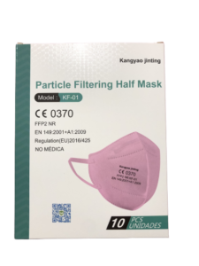 Máscaras Proteção FFP2 Rosa 10uni