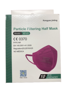 Máscaras Proteção FFP2 Rosa Escuro 10uni